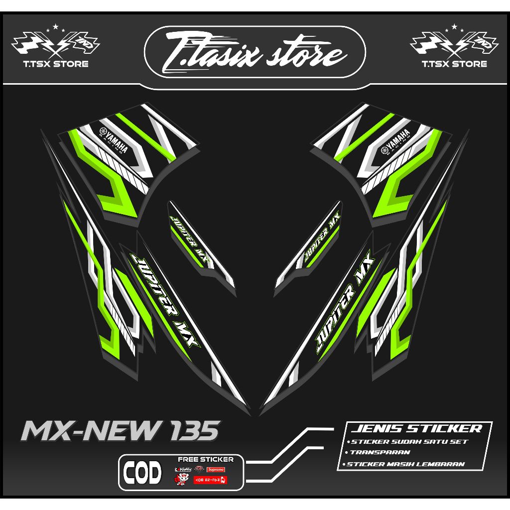 STRIPING TRANSPARAN JUPITER MX 135/STRIPING VARIASI MX NEW 135/STRIPING STIKER MX 135 TRANSPARAN