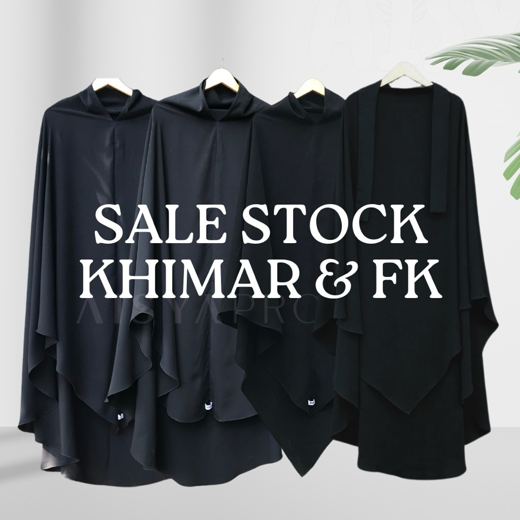 [DISKON] SALE STOCK KHIMAR & FK JETBLACK