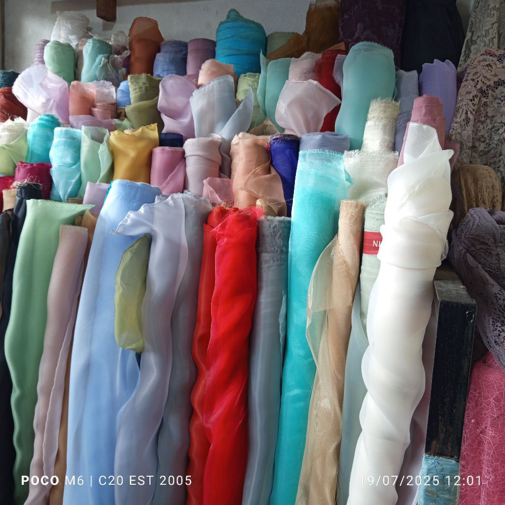 HARGA/0,5 | BAHAN ORGANZA POLOS PREMIUM | KAIN ORGANZA POLOS METERAN | BAHAN ORGANZA KEBAYA
