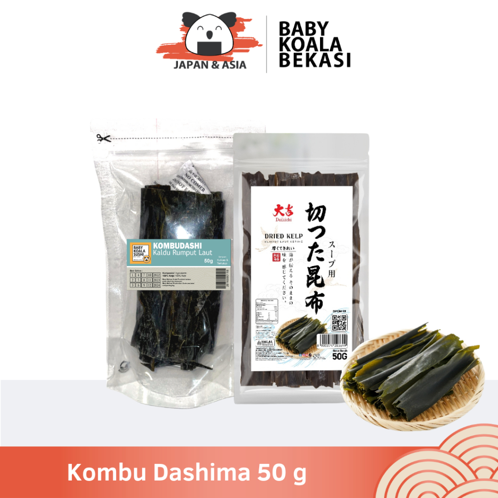 

KOMBU DASHI Konbu Dashima 50 g | Daikichi Kombu | Kaldu Rumput Laut Import Kelp Kuah Miso Ramen Udon -BKB