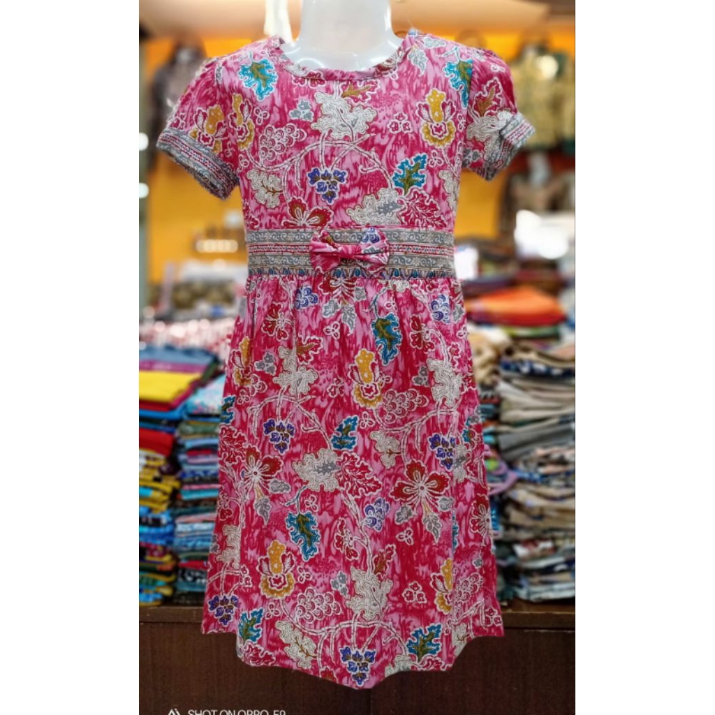 Bakul batik,Dres batik lengan pendek