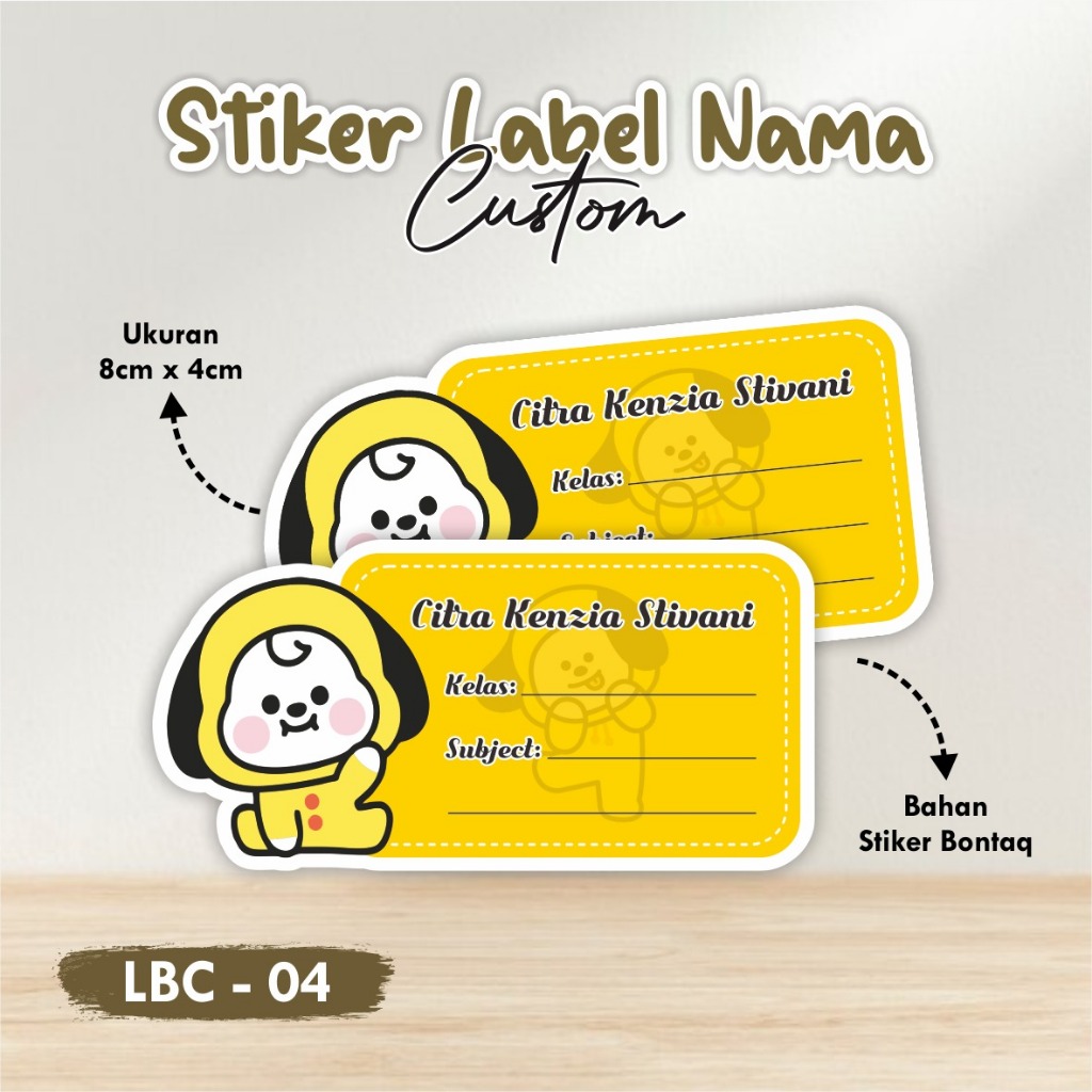 

CETAK STIKER LABEL BUKU CUSTOM LUCU - LABEL NAMA ANAK SEKOLAH WATERPROOF