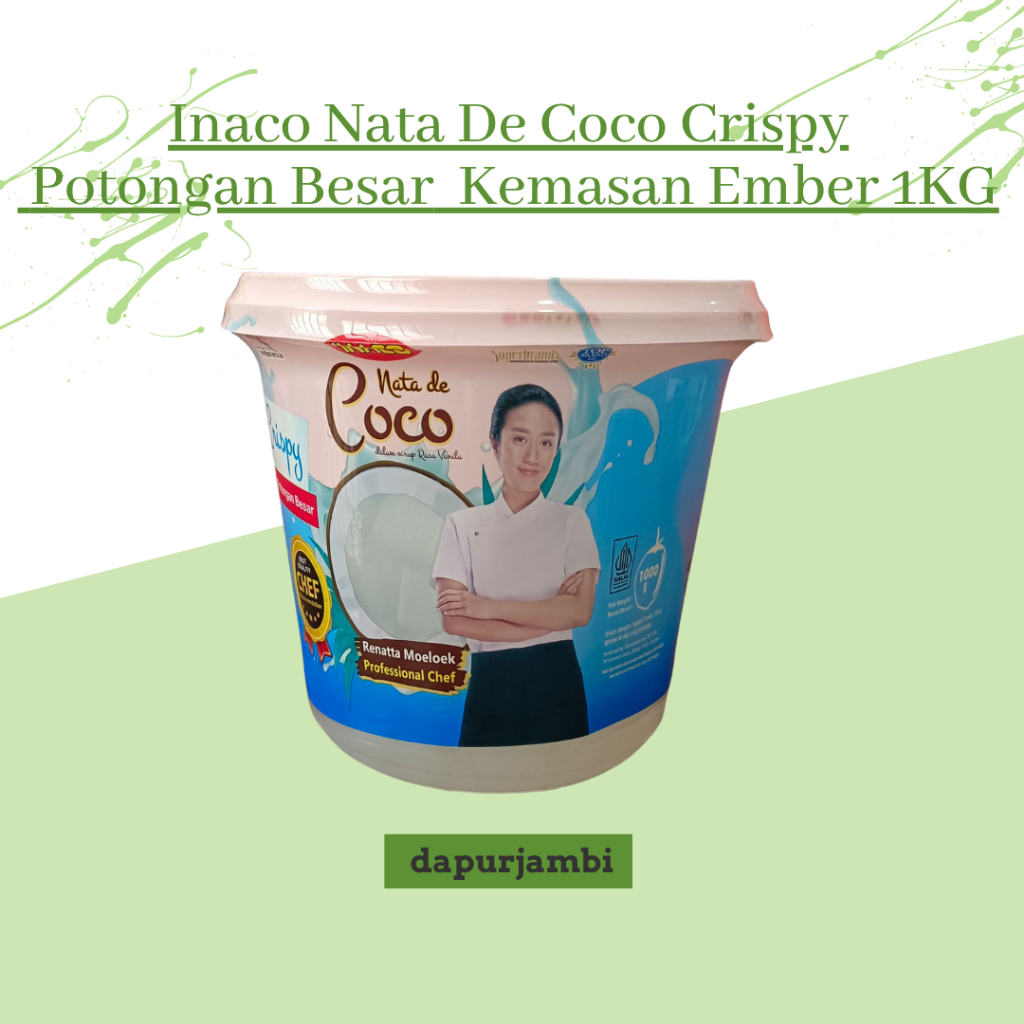 

Inaco Nata De Coco Crispy Potongan Besar Kemasan Ember 1KG