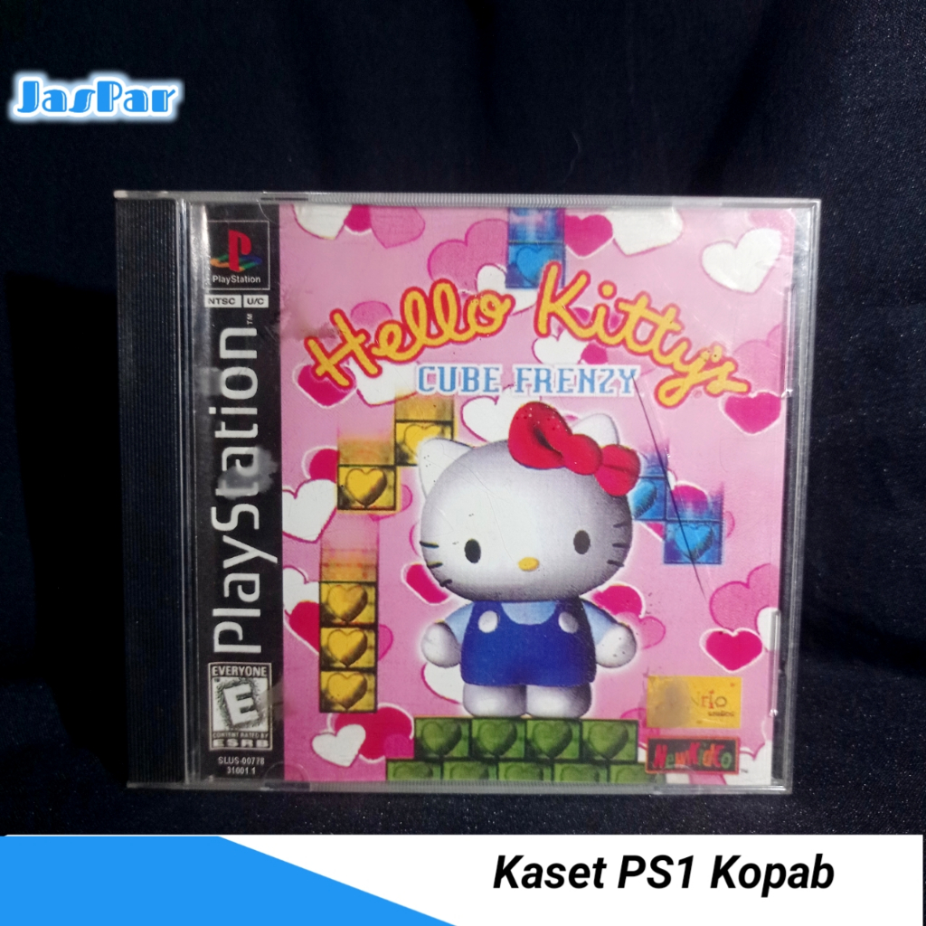 Kaset PS1 Kopab Hello Kitty CUBE FRENZY CD Playstation Game Original Pabrik | Second