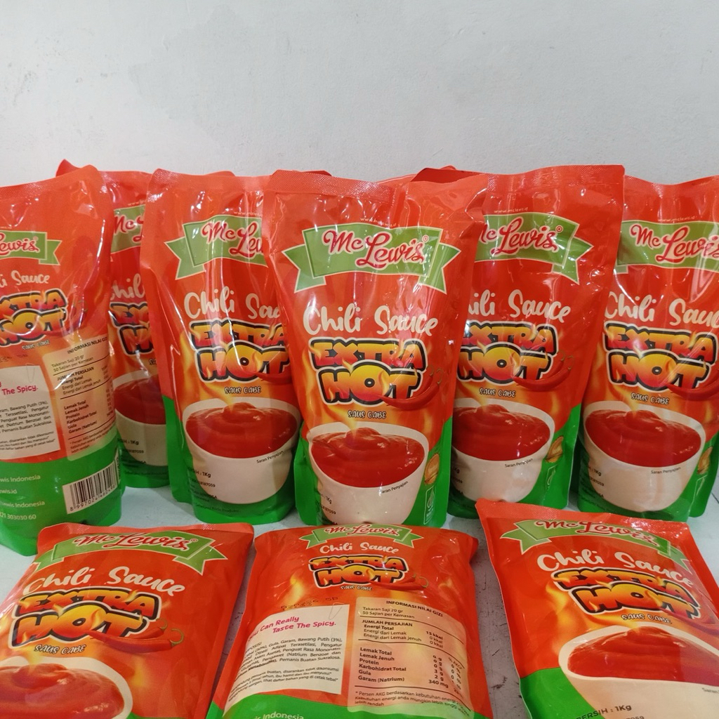 

mc lewis extra hot chili sauce 1 kg | saus cabe extra pedas | mc lewis