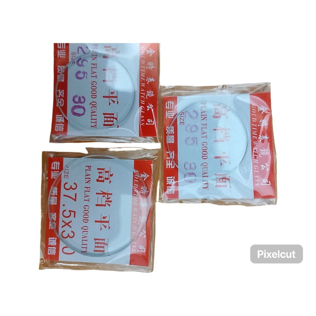Kaca jam tangan Datar bening 3mm