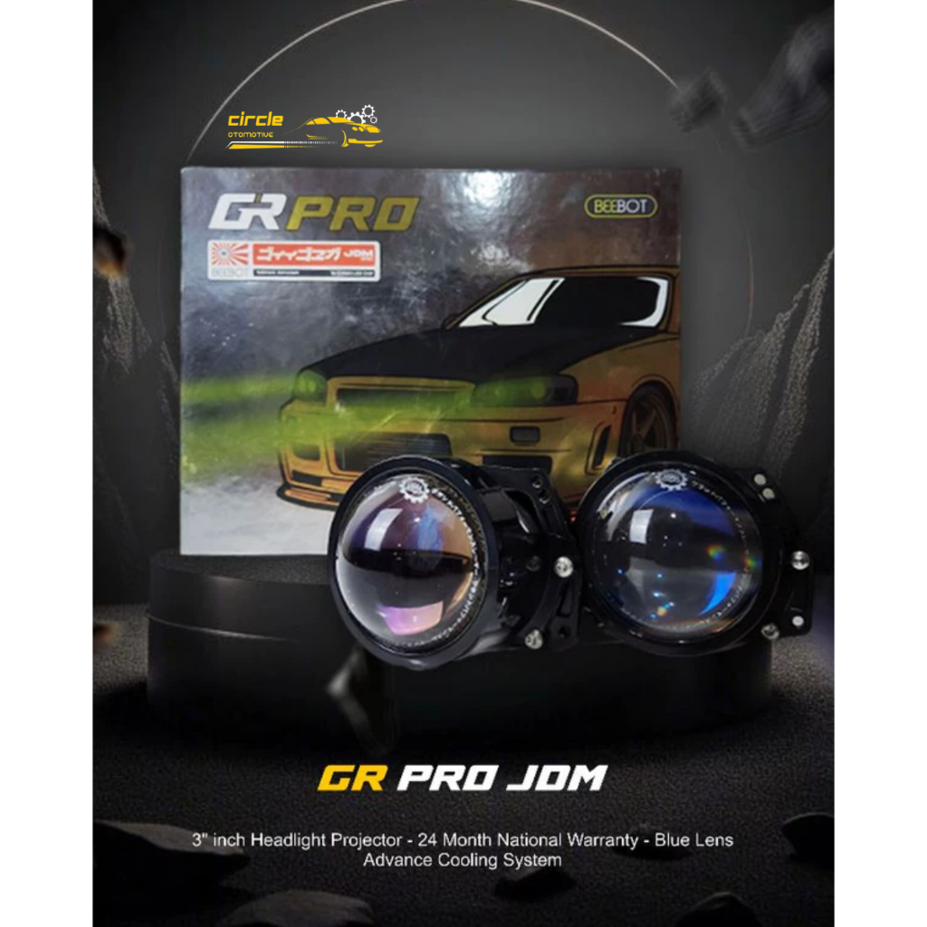 BEEBOT BILED HEADLAMP PROJECTOR 2 WARNA - GR PRO JDM 60 - 70 WATT 3 INCH