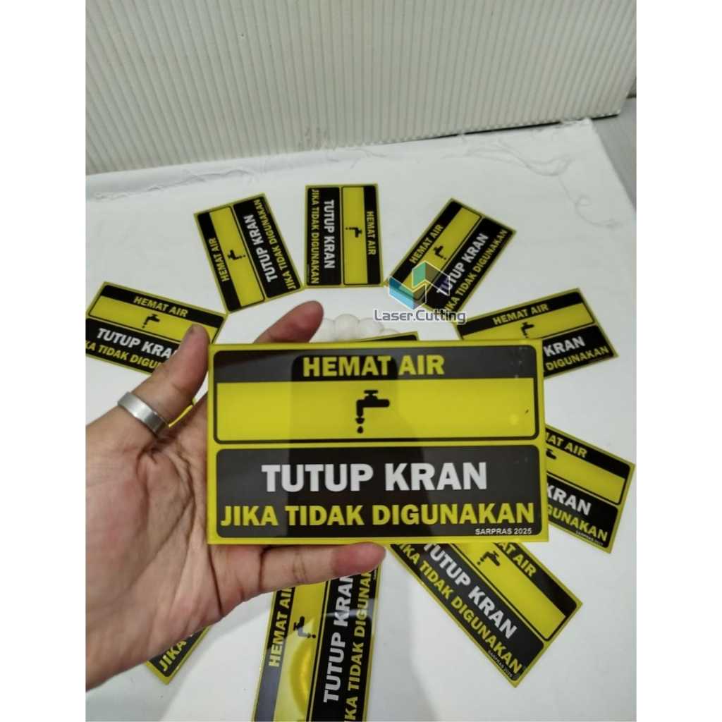 

PAPAN NAMA AKRILIK/PAPAN NAMA HEMAT AIR TUTUP KRAN\PAPAN NAMA MURAH