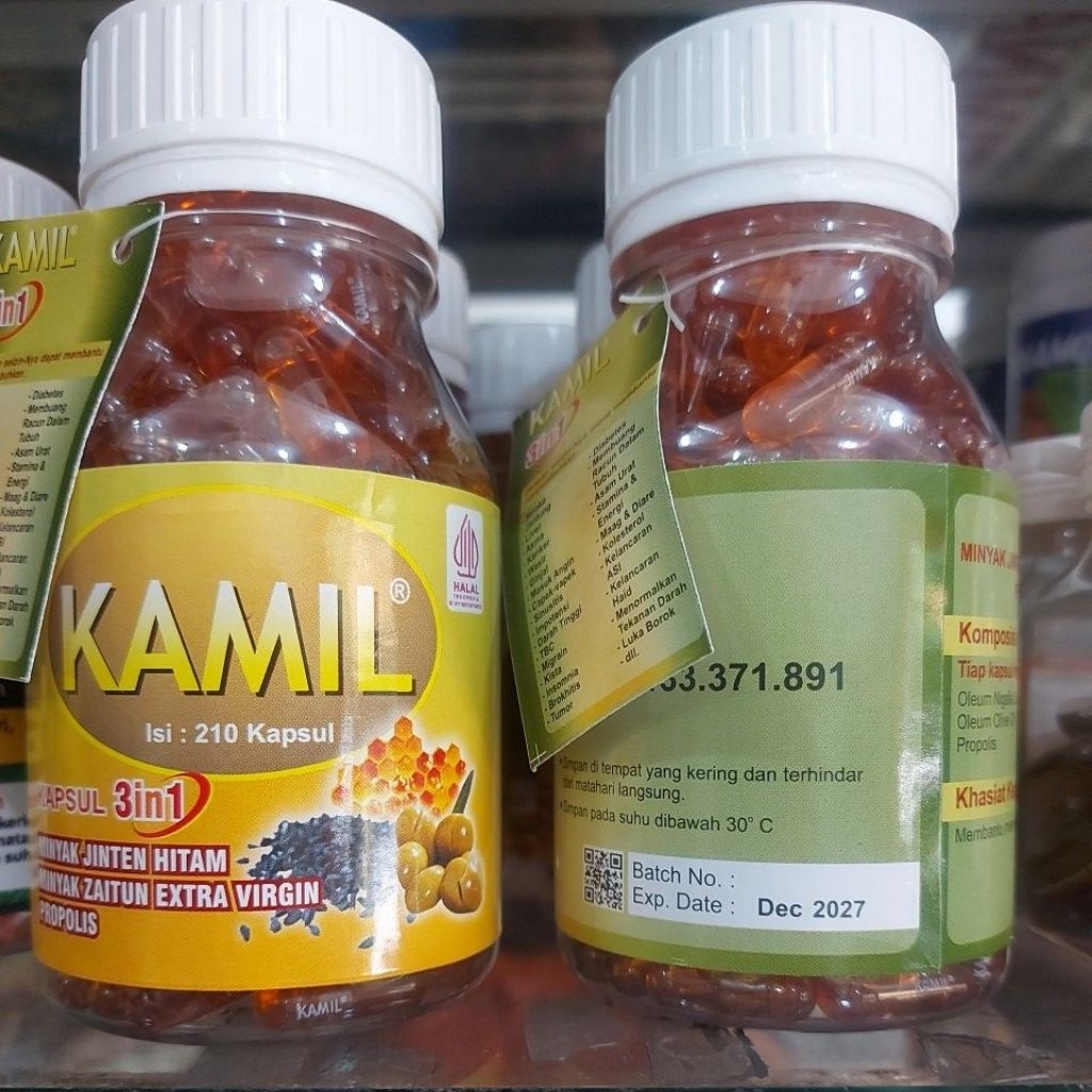 Minyak Habbatussauda` 3 in1 Kamil isi 210 Kapsul ORIGINAL, exp Desember 2027 PRODUKSI BARU, ASLI 100