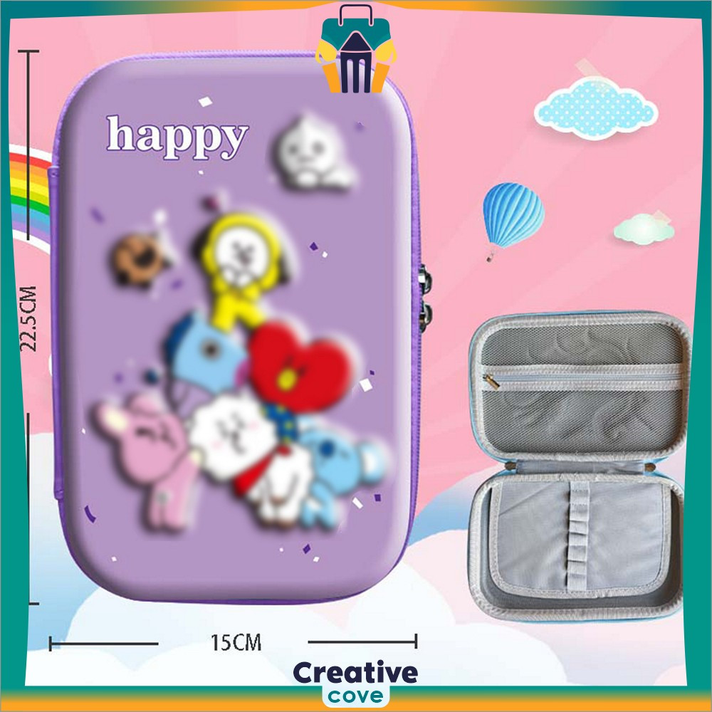 

EC Kotak Pensil Anak Sekolah 3D Karakter Kartun Gemoy / Tempat Pinsil Kotak Besar Alat Tulis Case Cartoon / Kotak Pensil Anak Alat Tulis Import Creative Cove A82