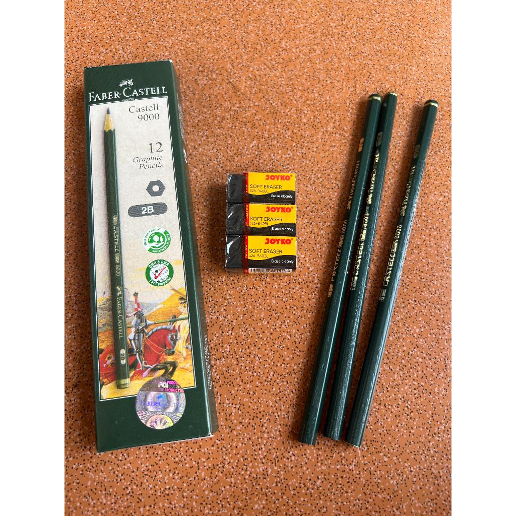 

Paket Hemat Pensil Faber 1 pack isis 12 pcs Gratis 10 pcs Penghapus Joyko Perlengkapan Sekolah Termurah