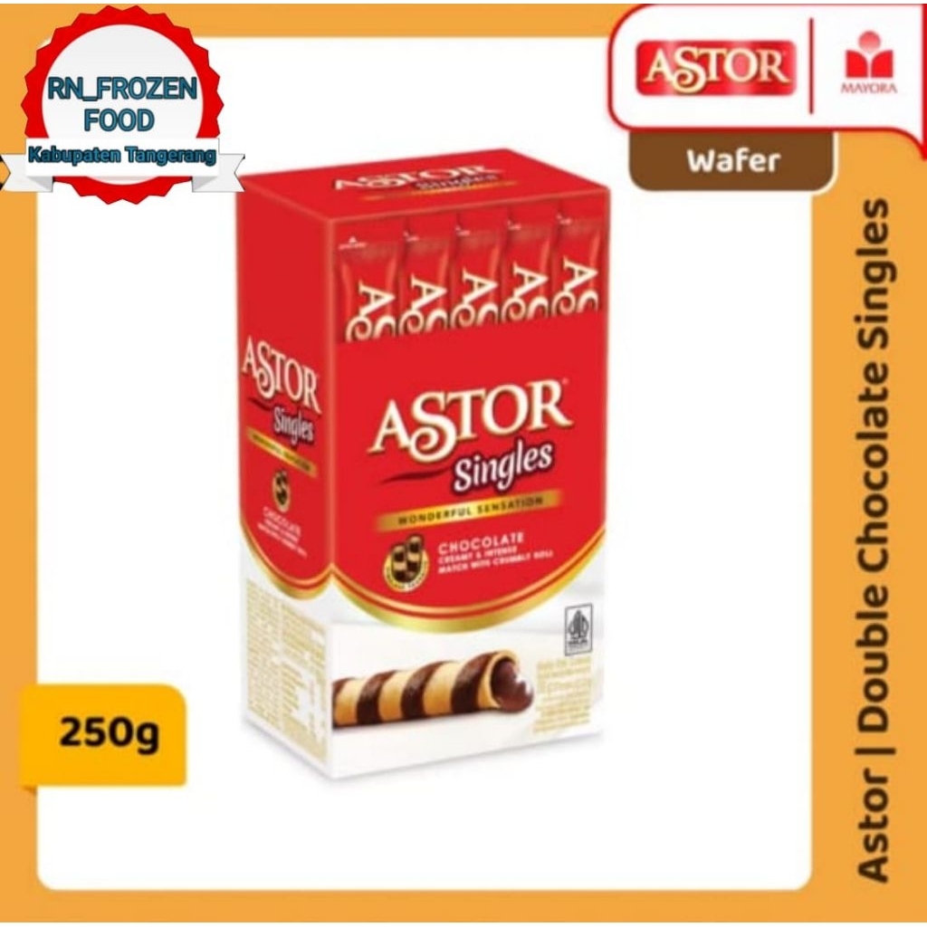 

WAFER ASTOR SINGLES 250gr | Kemasan 1 BOX ISI 20's