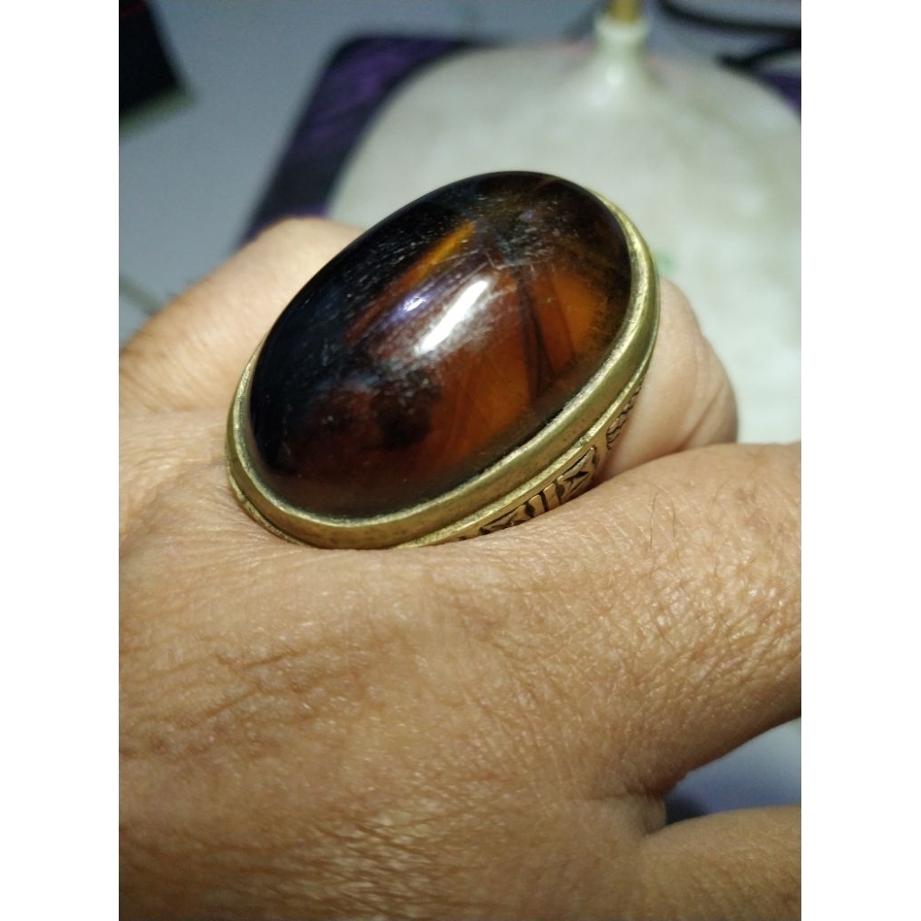 Batu Kecubung Teh Jumbo Natural Kode 25/557