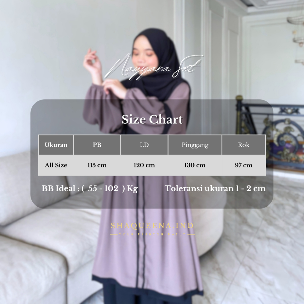 Promo Oneset Tunik Rok Malaya Setelan Rok SyarI Jumbo Gamis Kombinasi Simple - Shaqueena.Ind