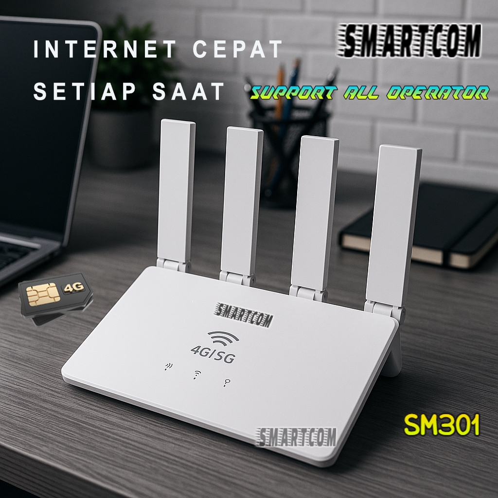 < SMARTCOM > Wifi Wireless Router 4G LTE CPE SMARTCOM C301 150Mbps All Operator