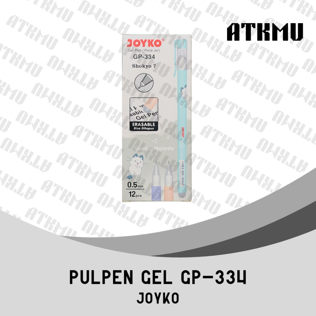 

Joyko Pulpen Gel Shokyo Erasable GP-334 0.5mm 1 Lusin [ Isi 12 pcs ]