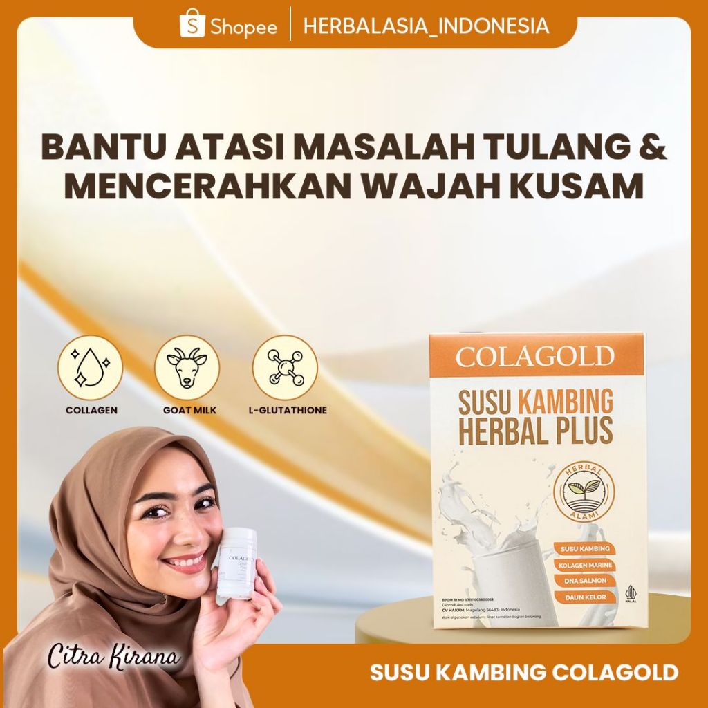 

Colagold Bantu Atasi Masalah Tulang & Mencerahkan Wajah Kusam Susu Kambing DNA Salmon