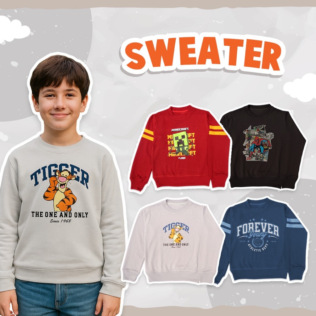 Vitto Kidswear Sweater Anak CROSBY GRAPHIC SWEATER sweater anak premium 1 - 14 Tahun