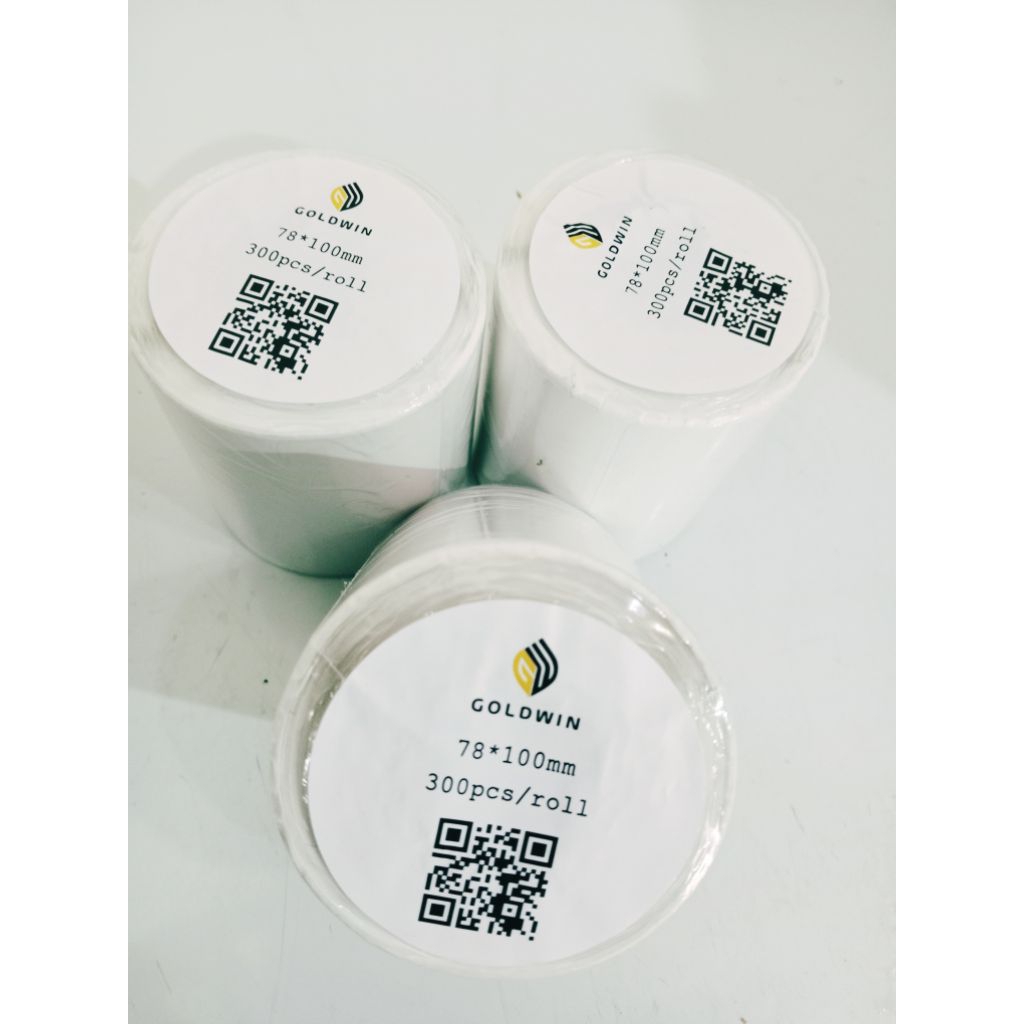 

label barcode 78×100 / kertas stiker thermal resi 78×100 MM