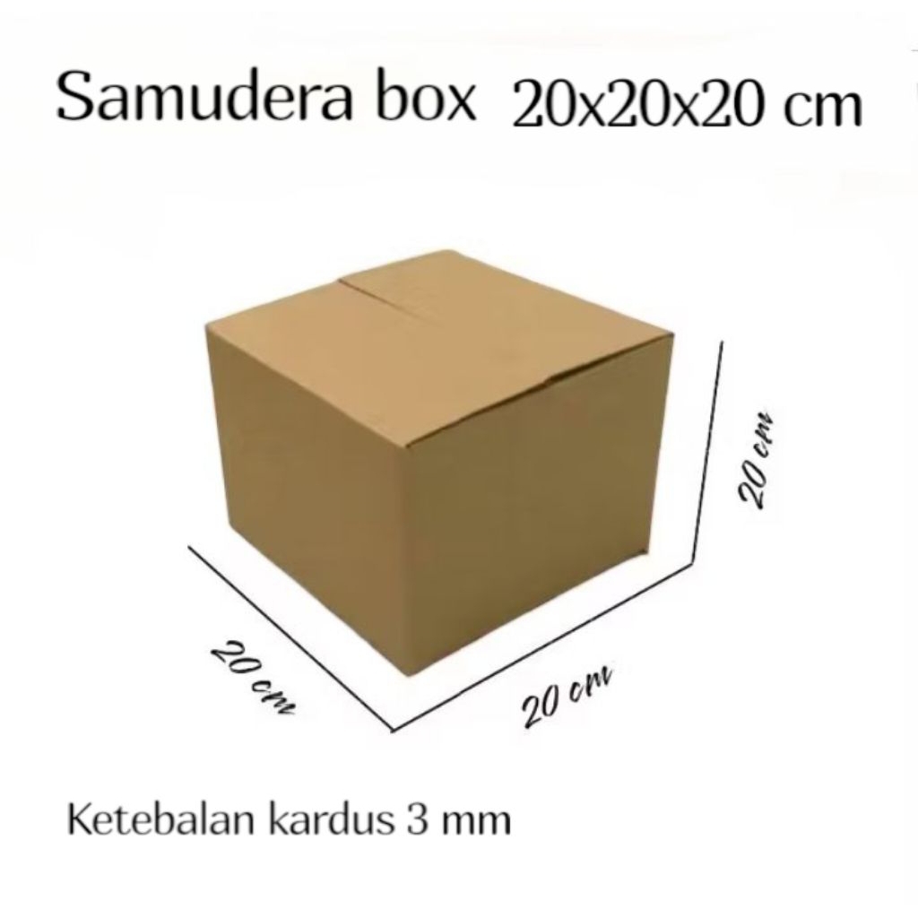 

kardus karton box uk 20x20x20 cm ST singgle wall polos