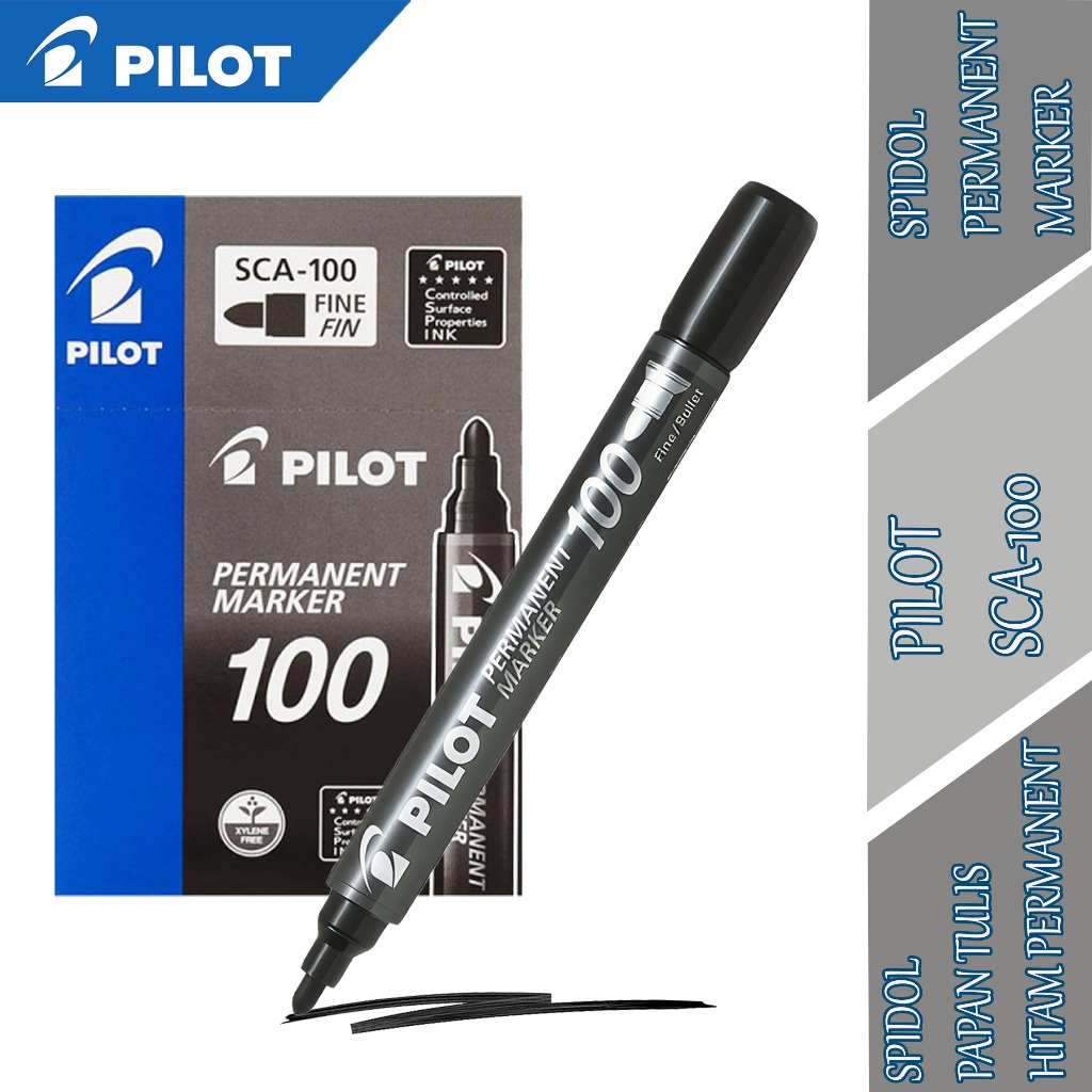 

Spidol Papan Tulis Tinta Hitam - Pilot - Spidol Permanent Marker - SCA-100