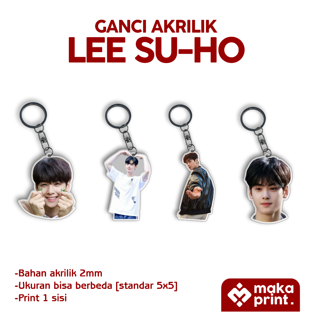 Gantungan Kunci Akrilik Korea - Ganci Korea - Cha Eun Woo - 2MM - GANCI AKRILIK