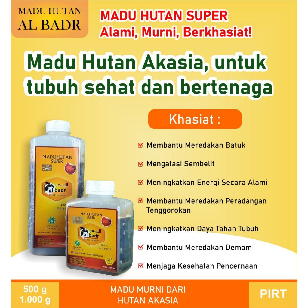 

Madu Hutan super 1000 gram Al Badr madu hutan alami madu premium