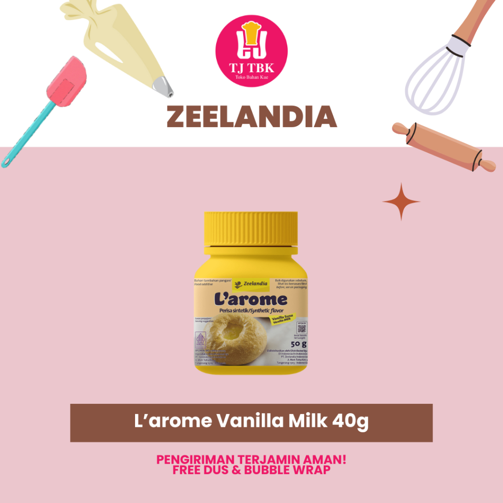 

ZEELANDIA L'Arome Vanilla Milk Powder 40g | Toko Bahan Kue TJ