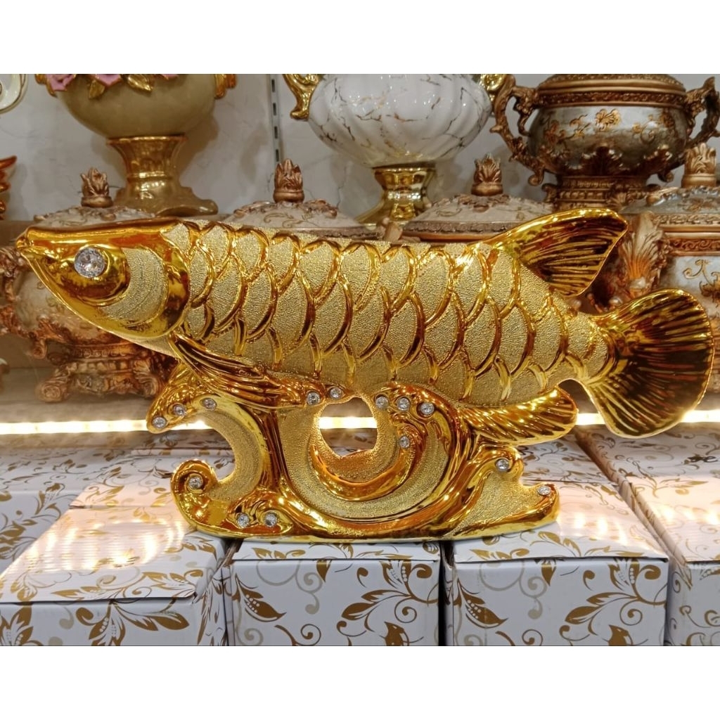 PAJANGAN KERAMIK IKAN ARWANA