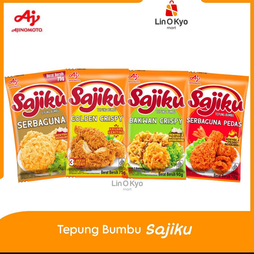 

SAJIKU Tepung Bumbu Golden Crispy/Bakwan/Pisang/Serbaguna Pedas