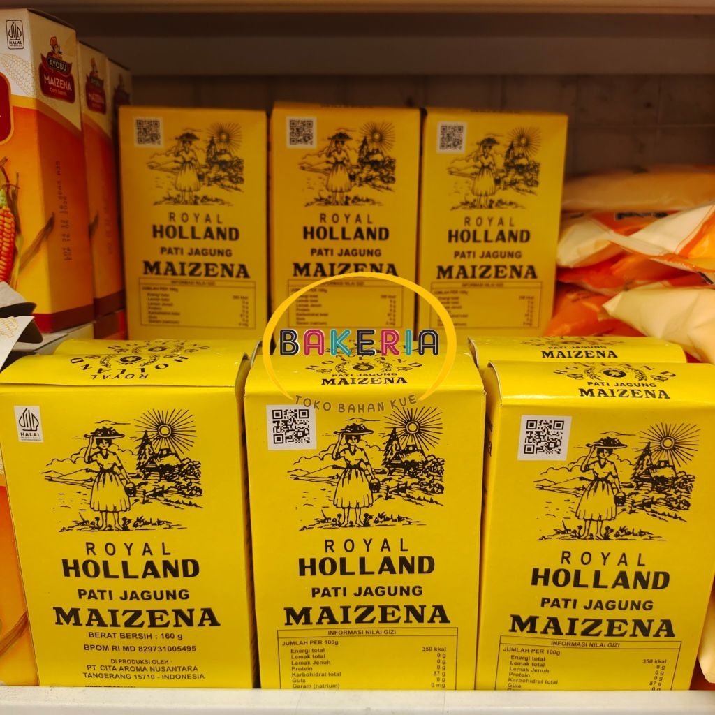 

Tepung Maizena Merk HATIGA Mezena 200gr / Hatiga Hawai / Maizena Royal Holland 160gr