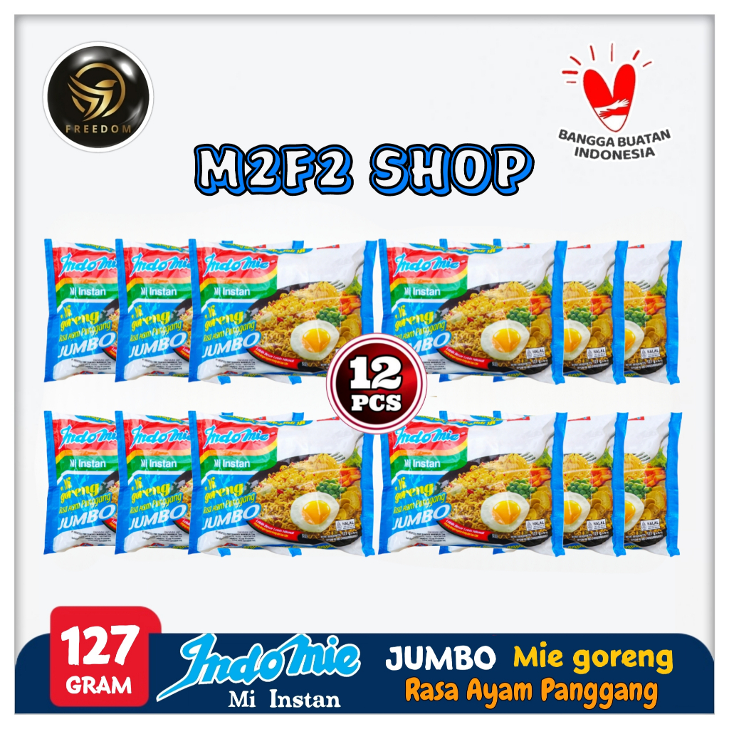 

Indomie Mie Instant Mi Goreng Rasa Ayam Panggang JUMBO Bag - 127 gr (Kemasan 12 Pcs)