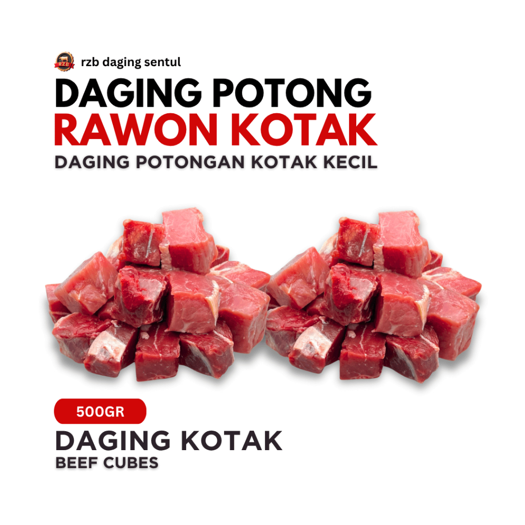 

RZB DAGING RAWON KOTAK 500 GRAM | BEEF CUBE