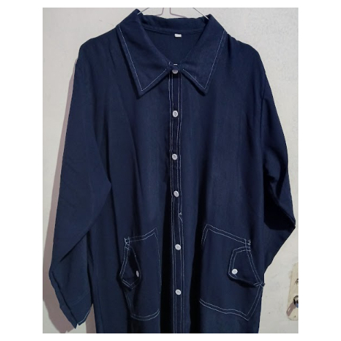 Abaya Gamis Syari Navy Jumbo Big size XL/XXL – Preloved Bekas