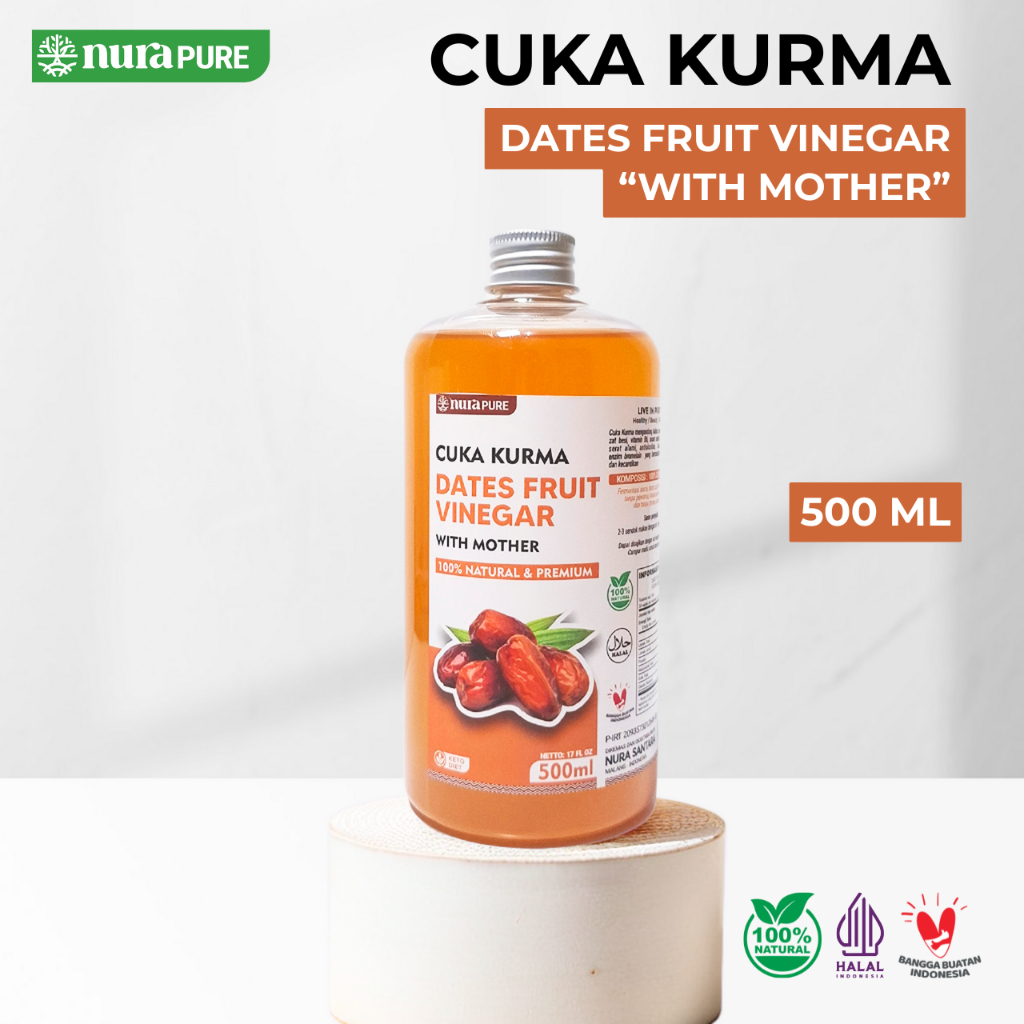 

NuraPure Cuka Kurma Original 100% With Mother 500ml - Diabetes Diet Detox Promil Flek Hitam