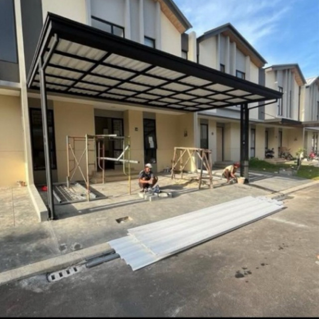 kanopi besi hollow galvanis