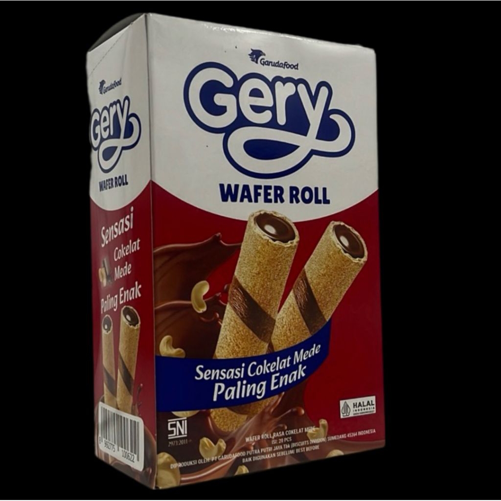 

Gery Wafer Cokelat Roll 250gr, Astor Wafer Cokelat Roll 250gr