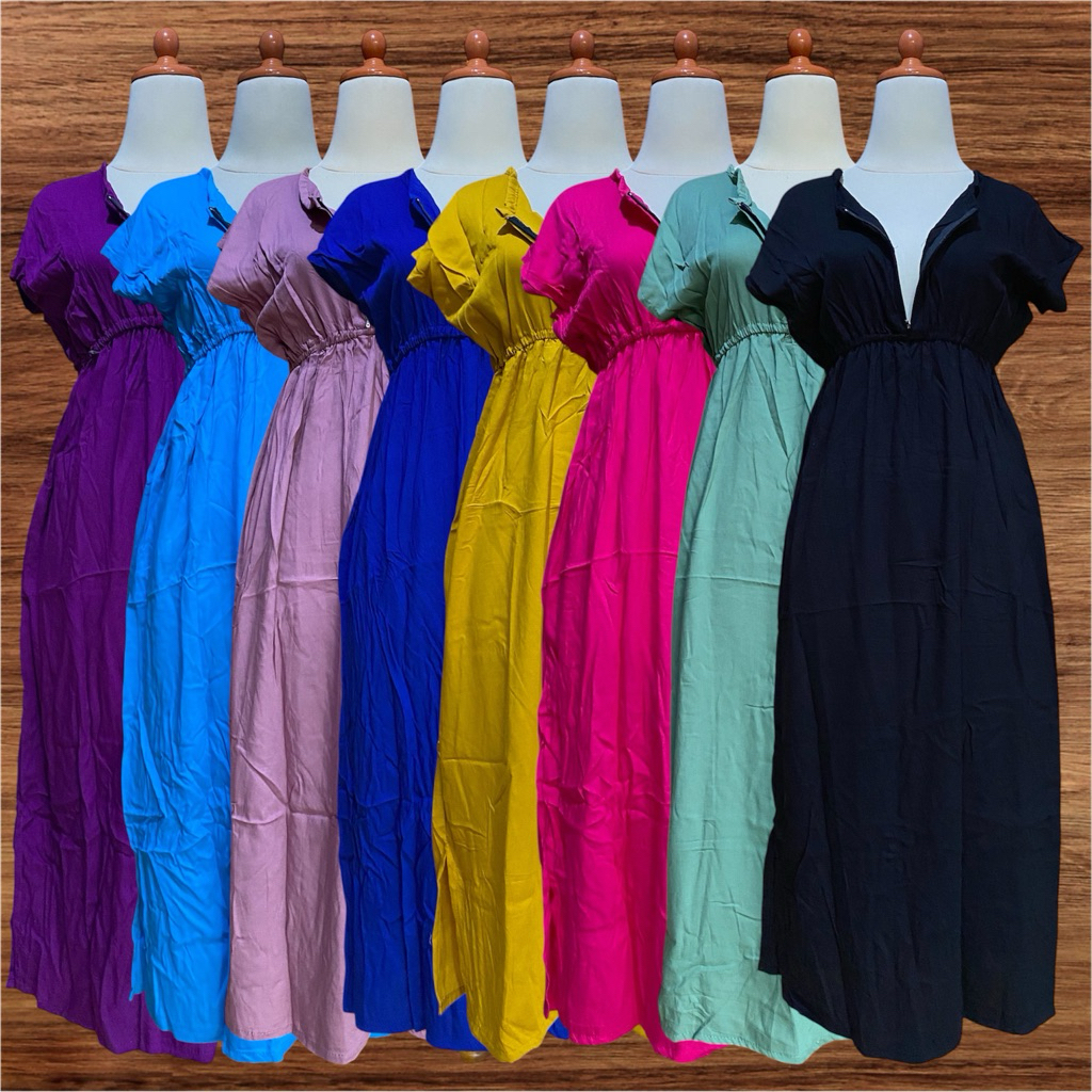 DRESS MANOHARA PANJANG BUSUI POLOS / DRESS BALI / DRESS PANJANG