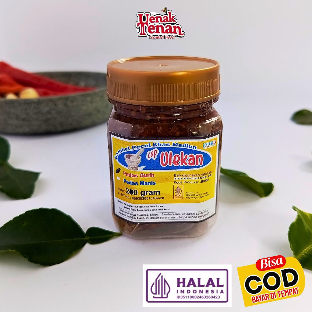 

Sambel Pecel Madiun Asli Cap Ulekan Kemasan Botol 200g