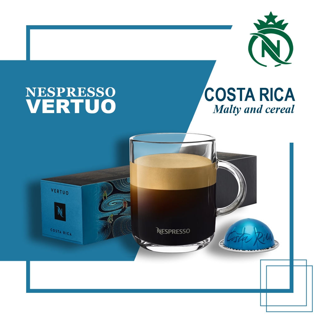 

Capsule Nespresso Vertuo Costa Rica Pack - Kopi Kapsul Single Origin Medium Roast Coffee