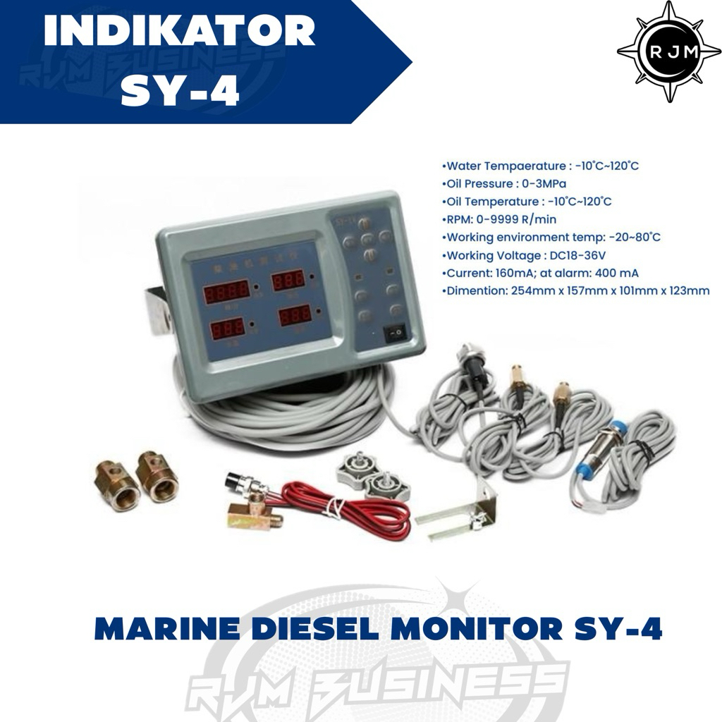 INDIKATOR MESIN DIESEL KAPAL DENGAN ALARM MODEL SY-4 monitor diesel