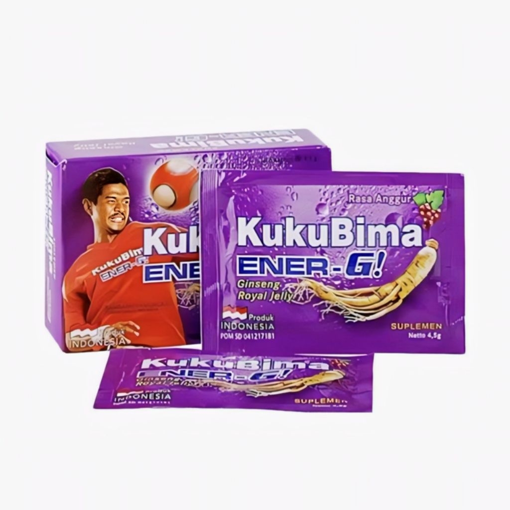 

KukuBima Ener-G! - Minuman Supplement Kesehatan Rasa Anggur isi 6 Sachet / Kotak