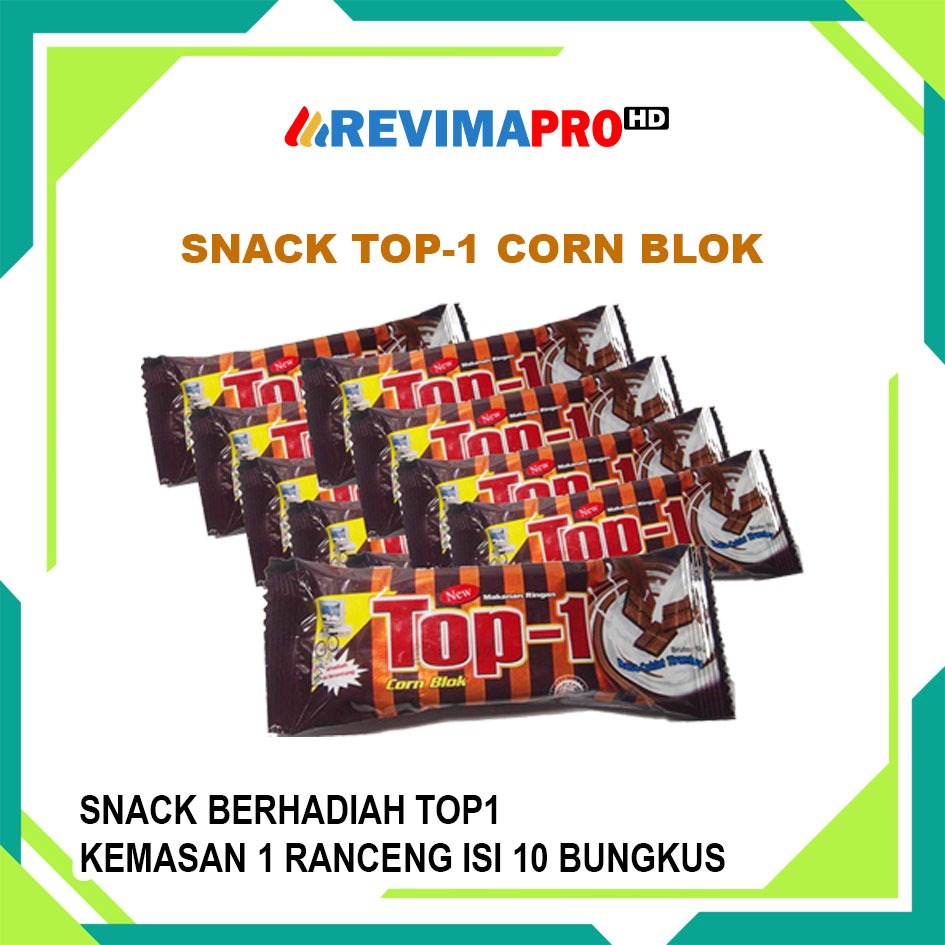 

Snack Chiki TOP-1 CORN BLOK BERHADIAH Kemasan 1 PACK isi 10 Bungkus