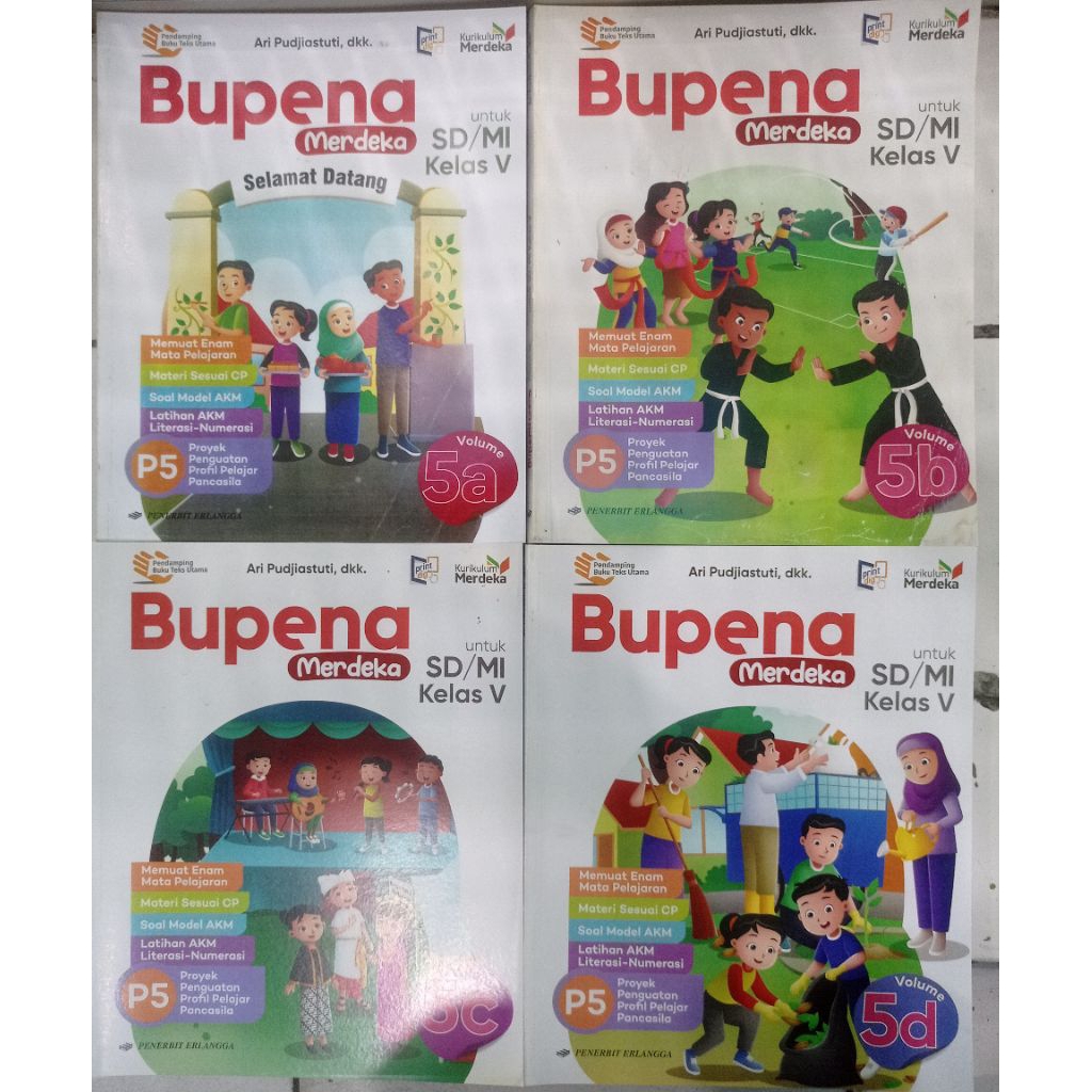 BUPENA Kumer kls 5 SD Seri A,B,C,D,. (Bekas)