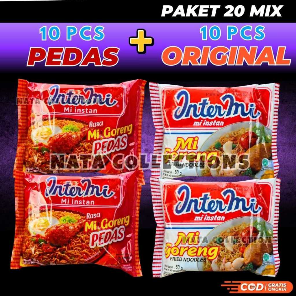 

20 Pcs Mie Intermie Mix – Rasa Pedas & Original | Mie Instan Hemat & Lezat