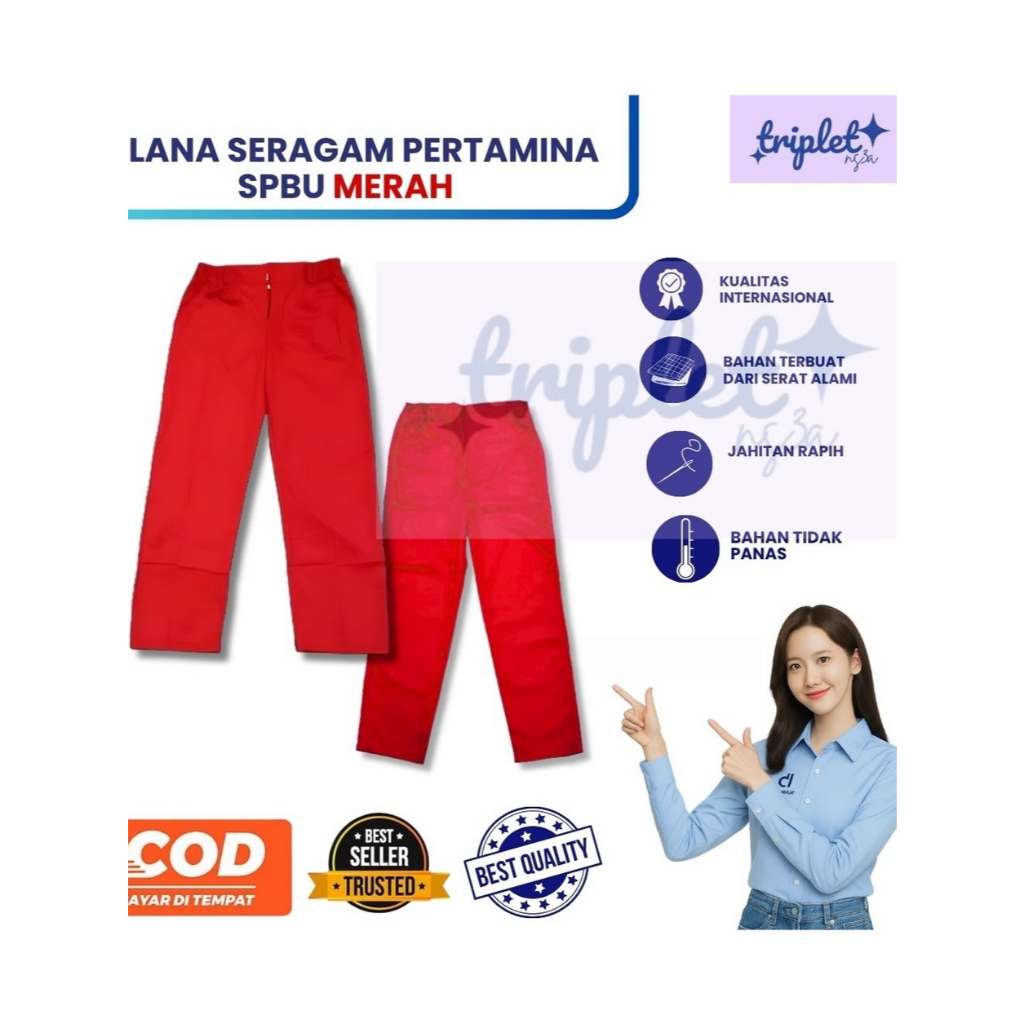 Celana Spbu | Seragam Spbu Operator | Baju Celana Spbu | Seragam Spbu Merah | Seragam Pertamina | Ba