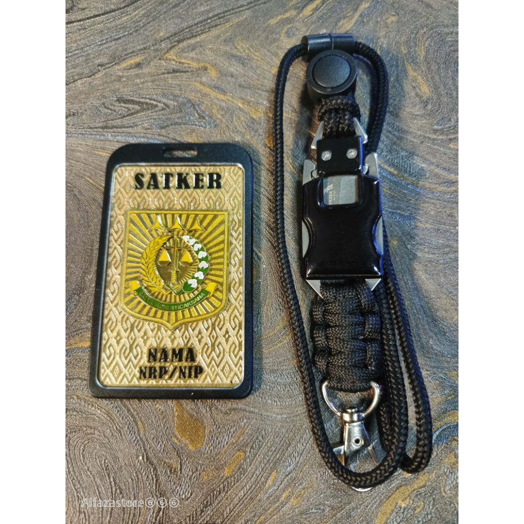 

lencana plat id card holder dan lanyard custom logo kejaksaan republik indonesia