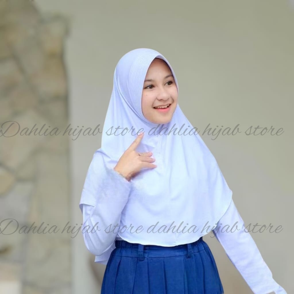 Hijab Sekolah SMP Dan SMA | Jilbab Oval Sekolah Jersey Premium | Kerudung Sekolah Anak Ternyaman Ker