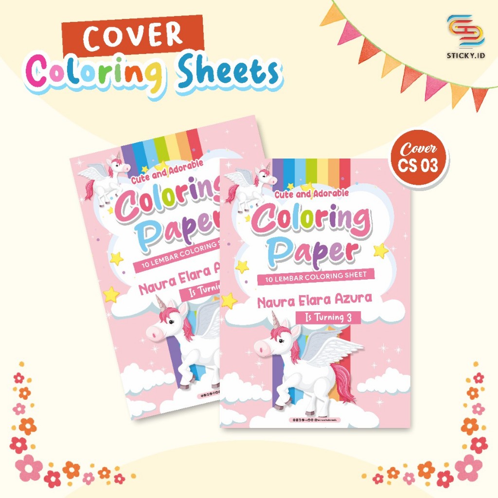 

COVER COLORING SHEETS CUSTOM - SAMPUL BUKU MEWARNAI ANAK