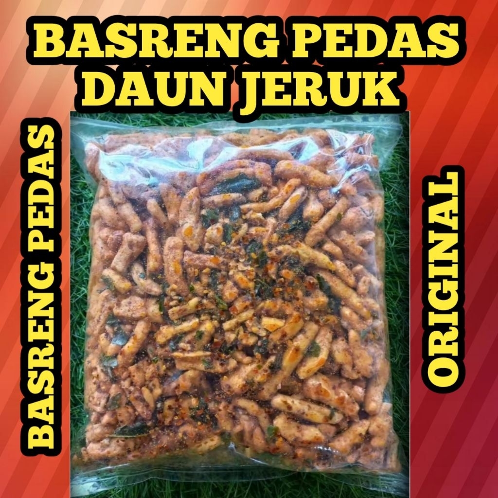 

basreng pedas daun jeruk, cemilan renyah dan gurih cocok buat nonton TV, atau di makan dengan nasi